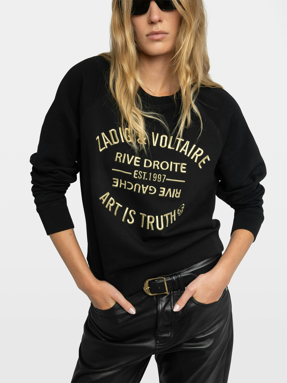 Pull noir à logo doré — Zadig & Voltaire