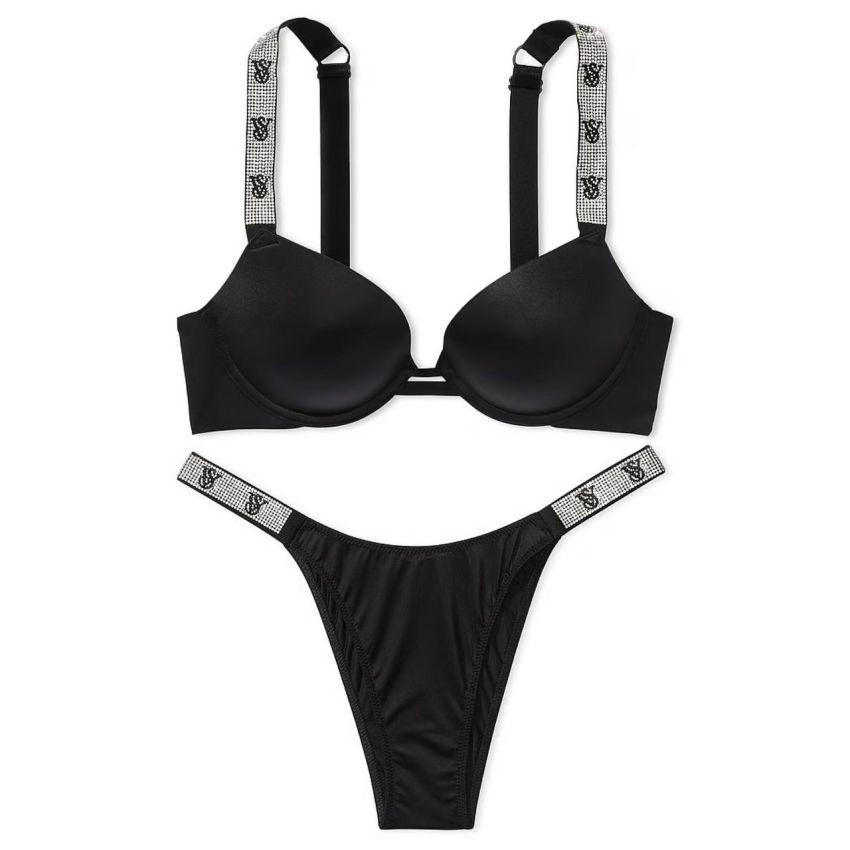 Very Sexy Soutien-gorge push-up à bretelles brillantes et logo Bombshell effet 2 tailles de bonnet en plus