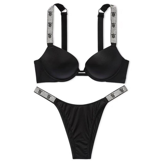 Very Sexy Soutien-gorge push-up à bretelles brillantes et logo Bombshell effet 2 tailles de bonnet en plus