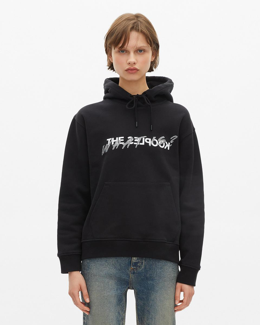 Sweatshirt à capuche en coton What Is avec strass
