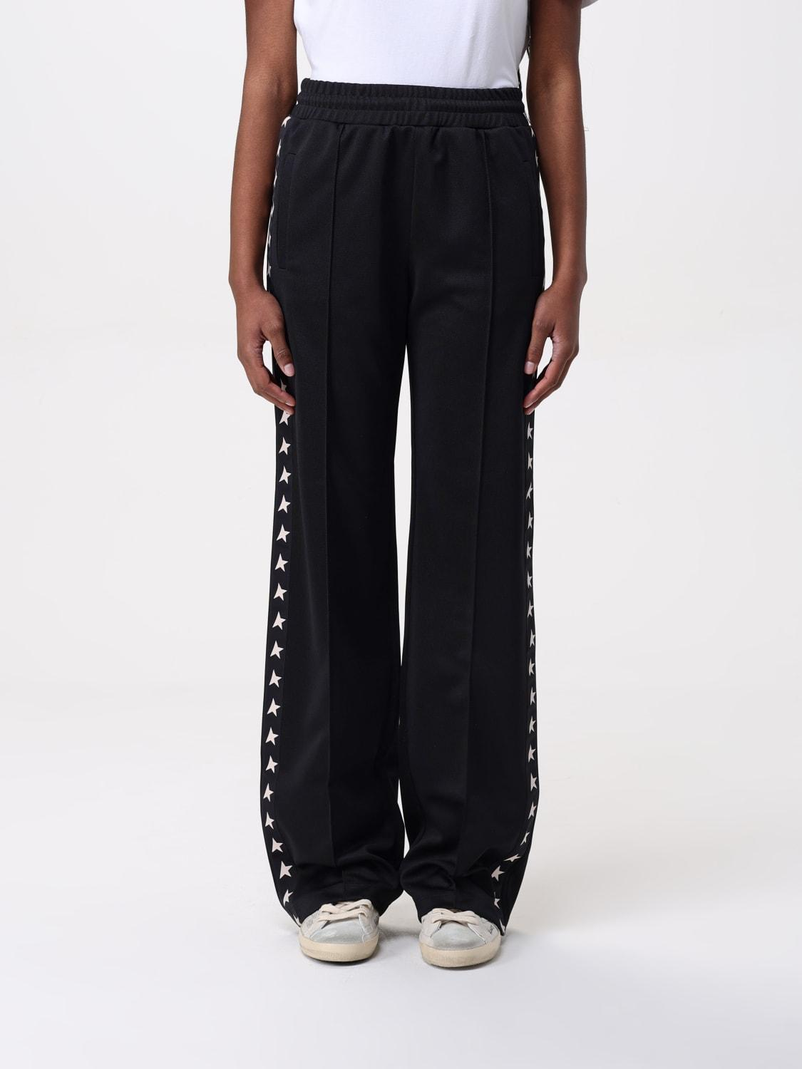 Pantalon de jogging noir pour femme avec étoiles blanches sur les côtés