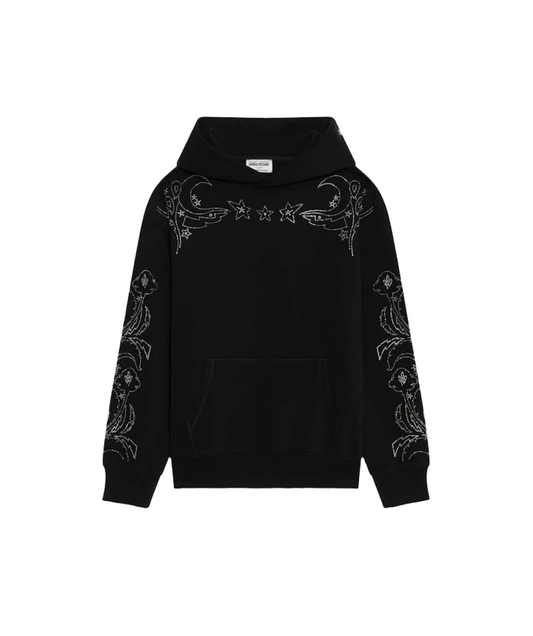 Sweatshirt Sweela — noir à strass